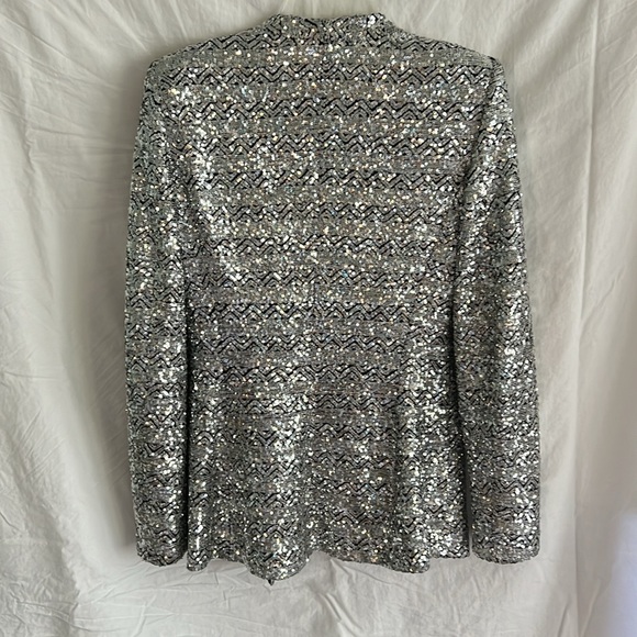 Zara black and silver sequin jacket - Picture 2 of 2